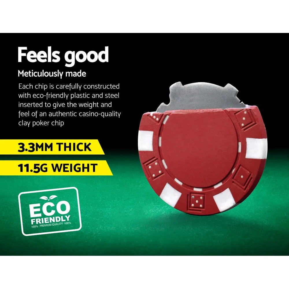 Poker Chip Set 1000PC Texas Hold’em Casino Gambling Dice