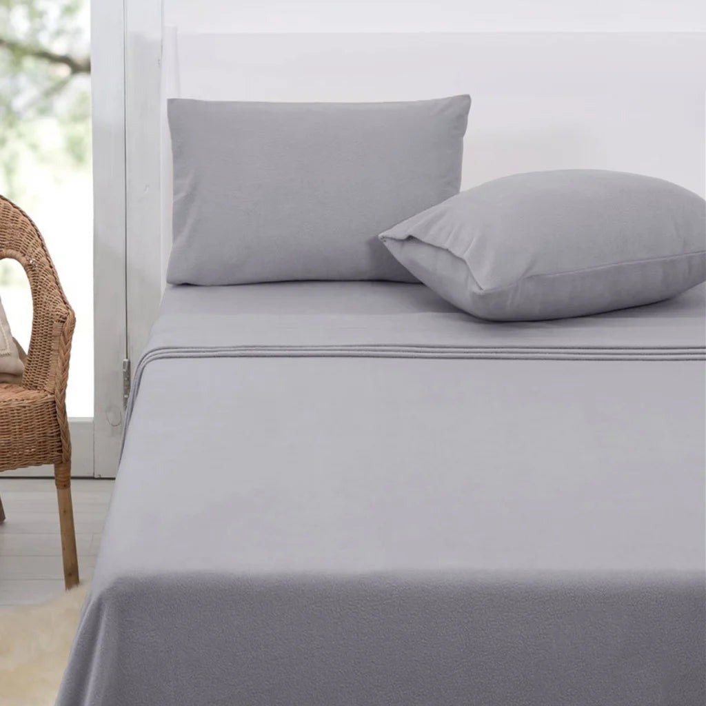 Polar Fleece Sheet Set Queen 36cm Wall Grey - Artex - Home