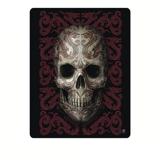 Polar Fleece Throw Anne Stokes Oriental Skull - Furniture