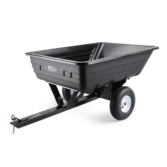 Poly Dump Cart 400LBS Garden Tip Trailer Tray Tow Quad ATV