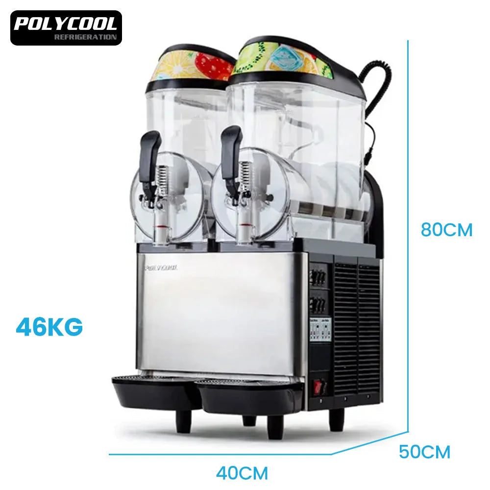 POLYCOOL 24L Double Tank Commercial Slush Machine Quality