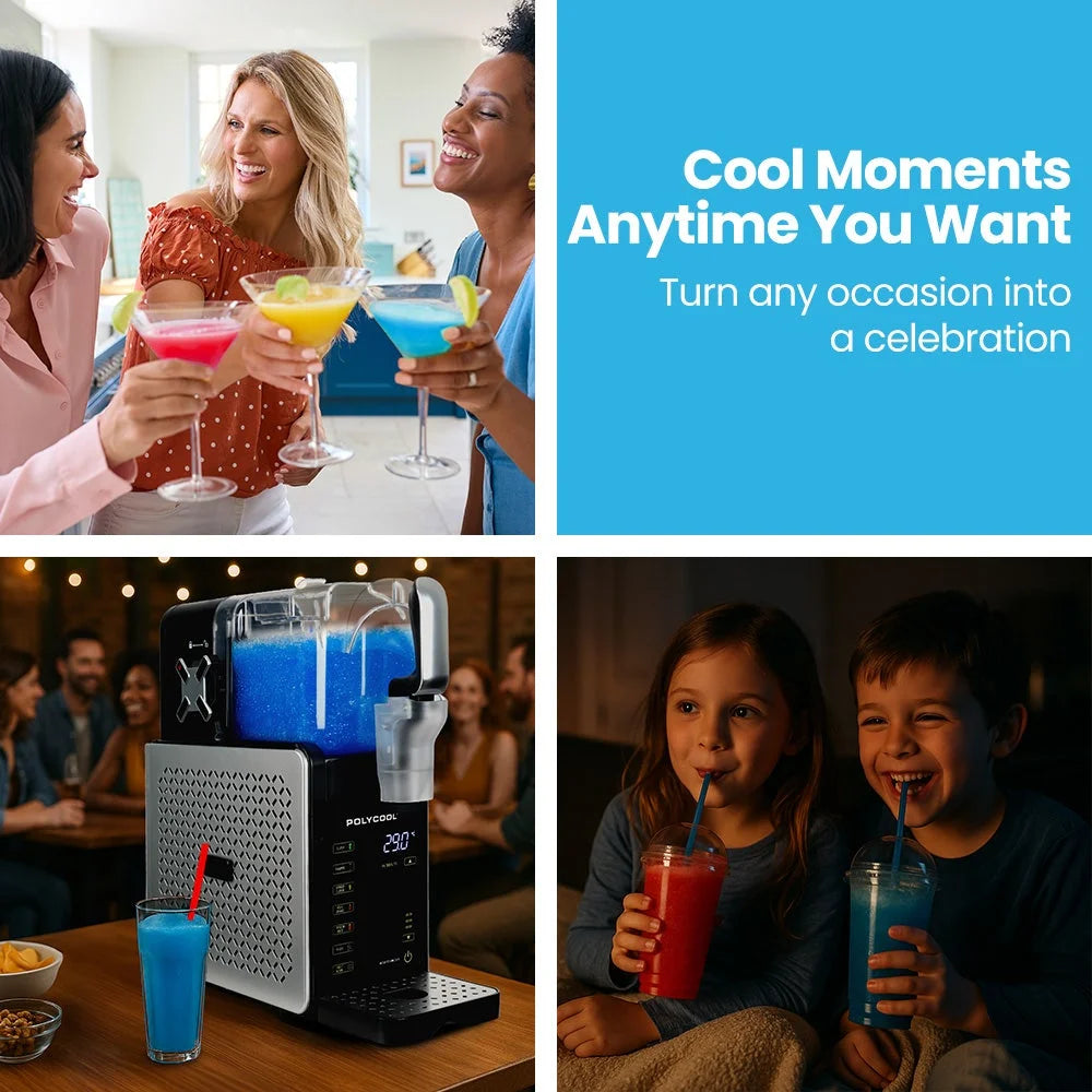 POLYCOOL 3L Slushie Frozen Drink Maker Home Slush Machine