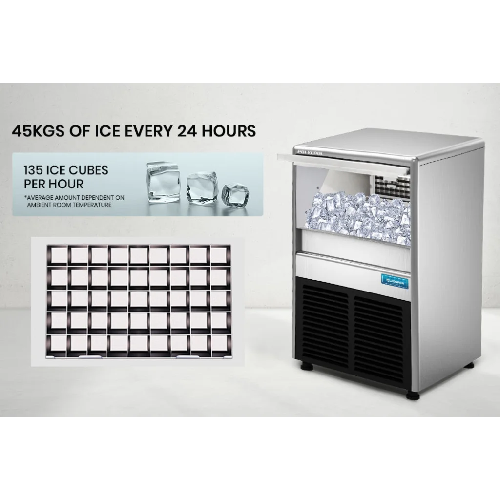 POLYCOOL Commercial Ice Maker Machine up to 45kg/24hr