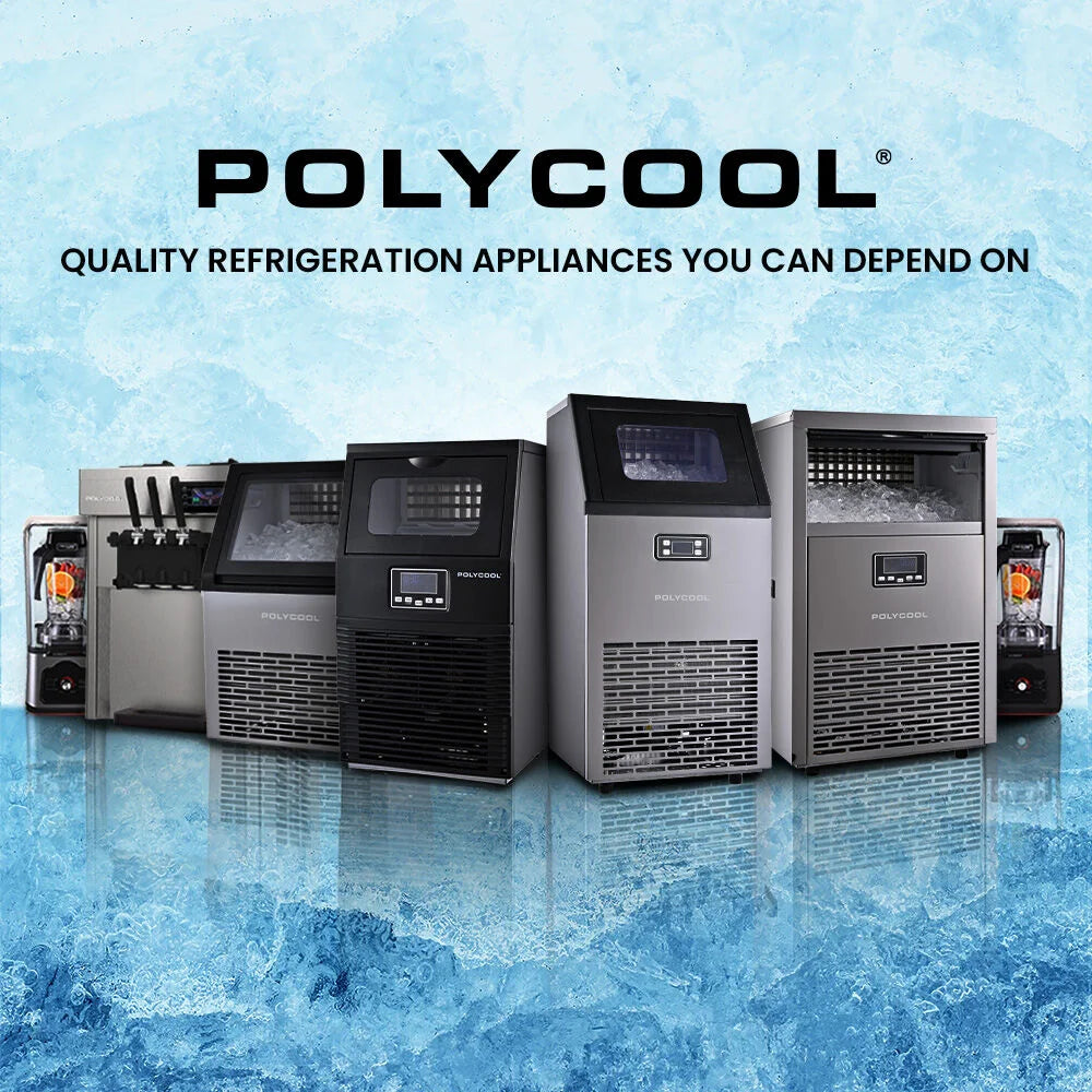 POLYCOOL Commercial Ice Maker Machine up to 45kg/24hr Timer