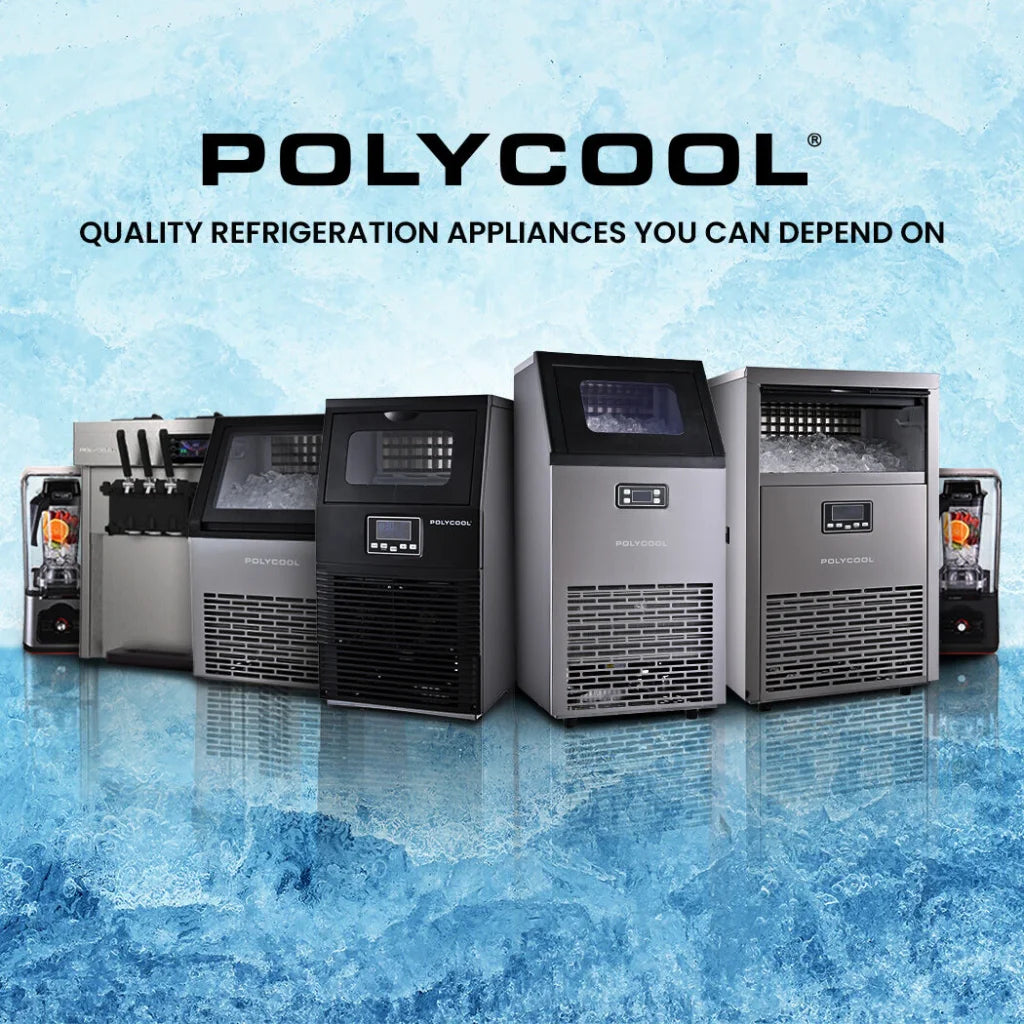 POLYCOOL Commercial Ice Maker Machine up to 60kg/24hr Timer