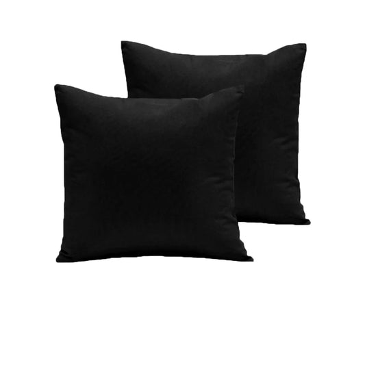 Polyester Cotton European Pillowcases Pair 280TC Black
