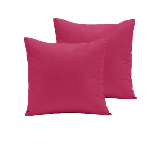 Polyester Cotton European Pillowcases Pair 280TC HotPink