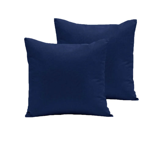 Polyester Cotton European Pillowcases Pair 280TC Navy