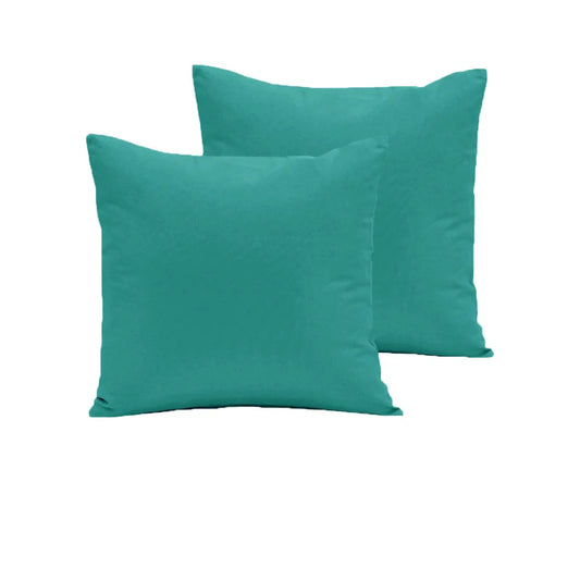 Polyester Cotton European Pillowcases Pair 280TC Teal