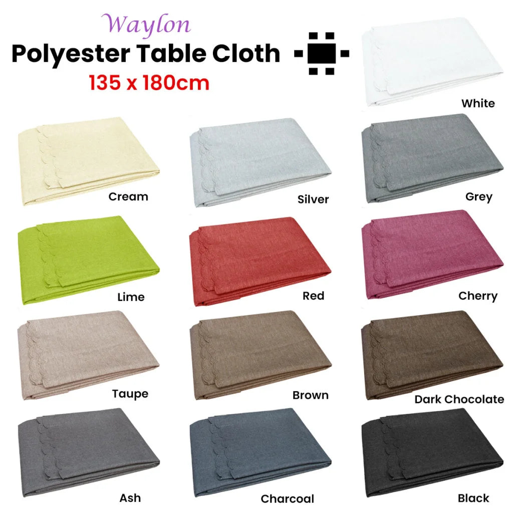 Polyester Tablecloth 135x180cm - Waylon Damask Permanent