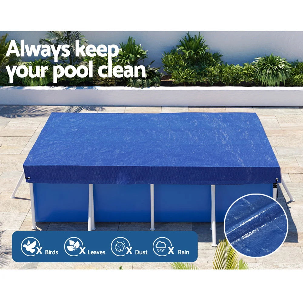 Blue 3x2m swimming pool cover with rectangular pool cover material
