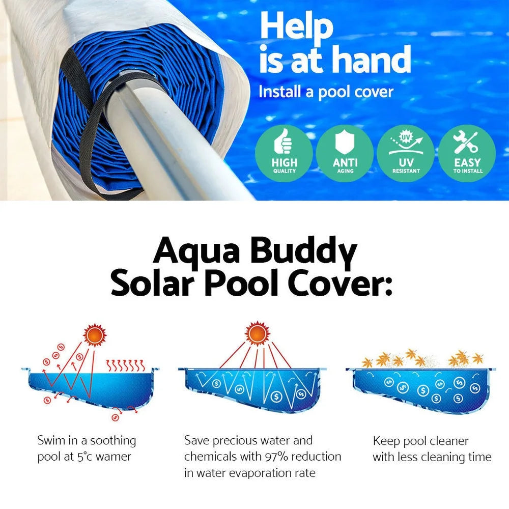 Pool Cover 400 Micron 9.5x5m Silver Swimming Pool Solar