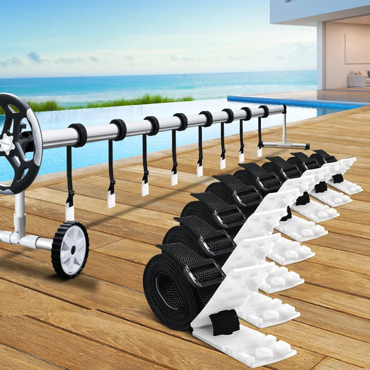 Pool Cover Roller Attachment Swimming Pool Reel Straps Kit