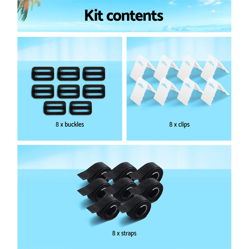 Pool Cover Roller Attachment Swimming Pool Reel Straps Kit