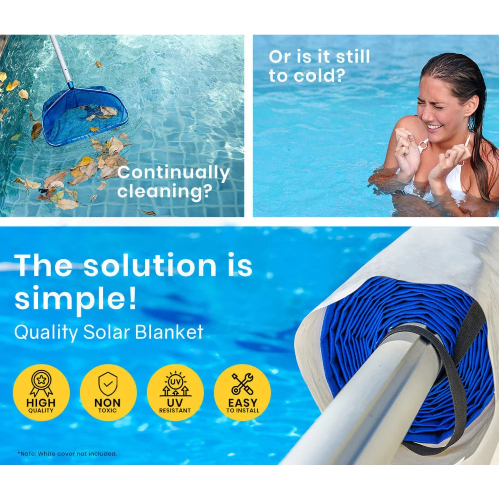 Pool Cover Solar Blanket 500 Micron 11x5m Swimming Thermal