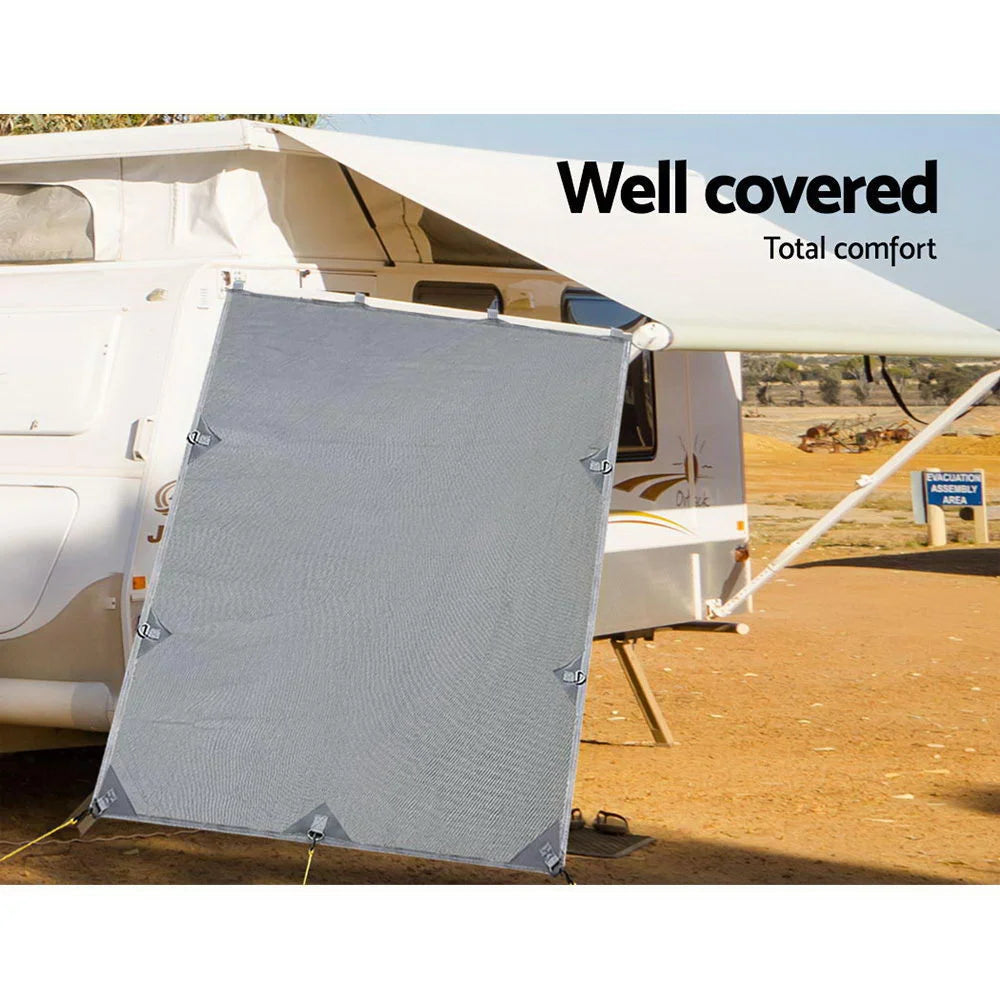 8m privacy screen roll with outdoor screen panel and mounting post