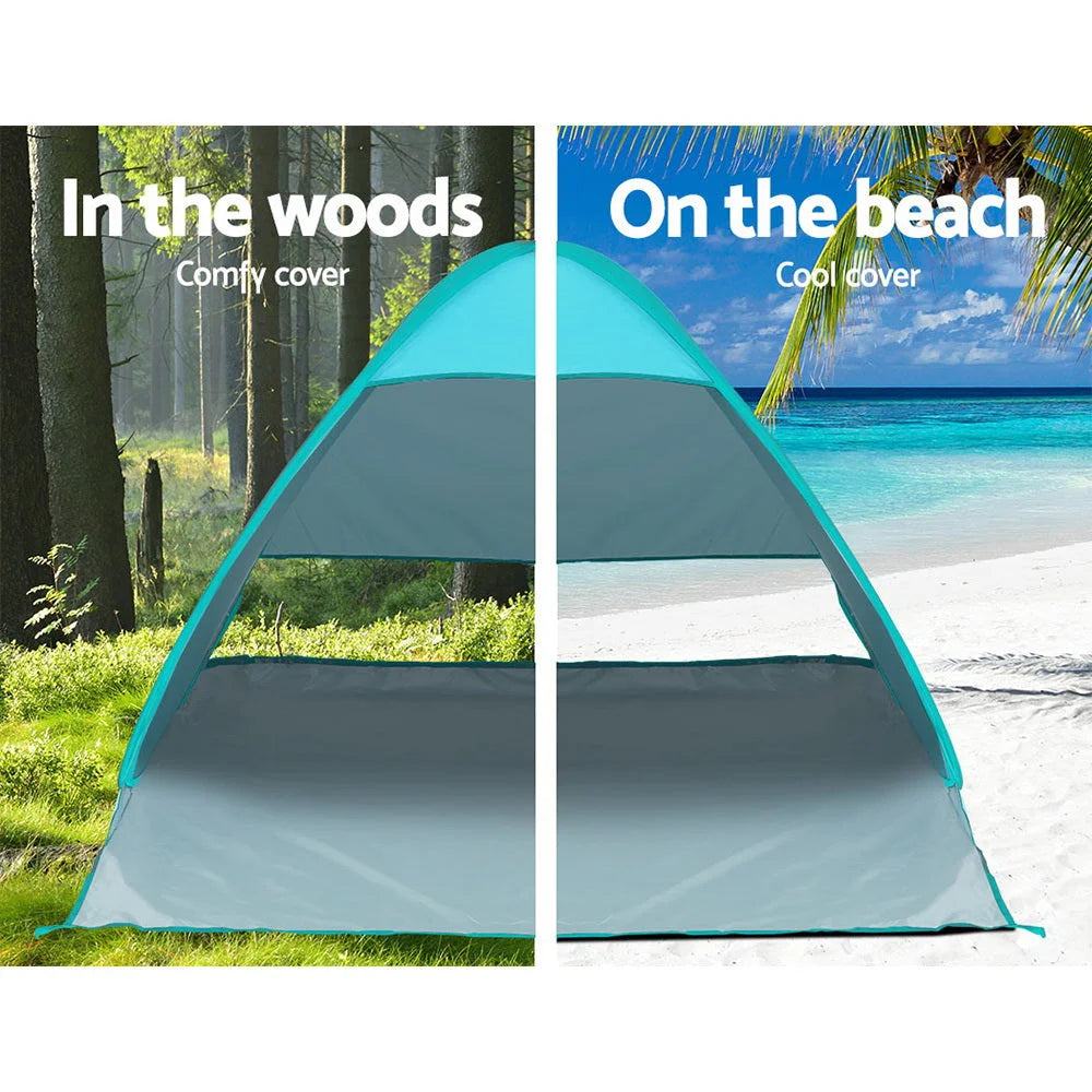 Pop-Up Beach Tent Camping Hiking 3 Person Sun Shade Fishing