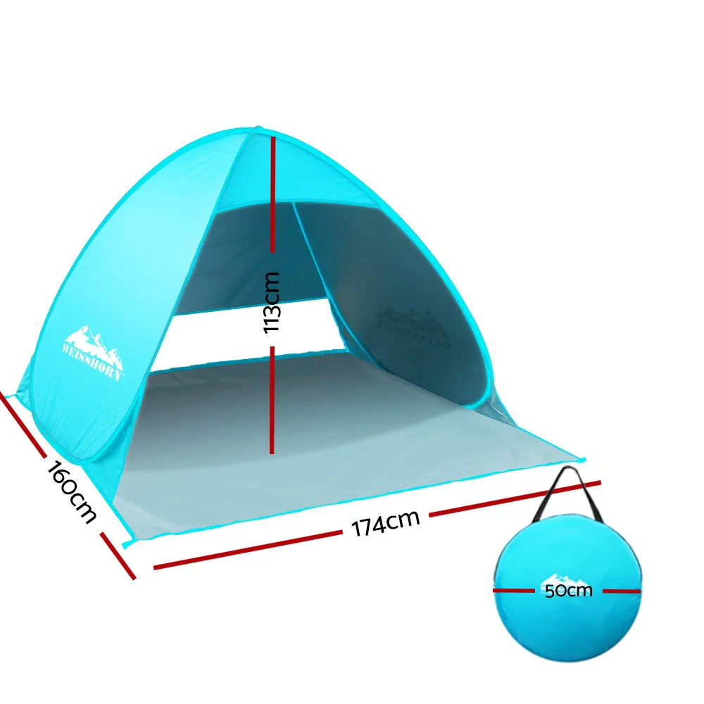 Pop-Up Beach Tent Camping Hiking 3 Person Sun Shade Fishing