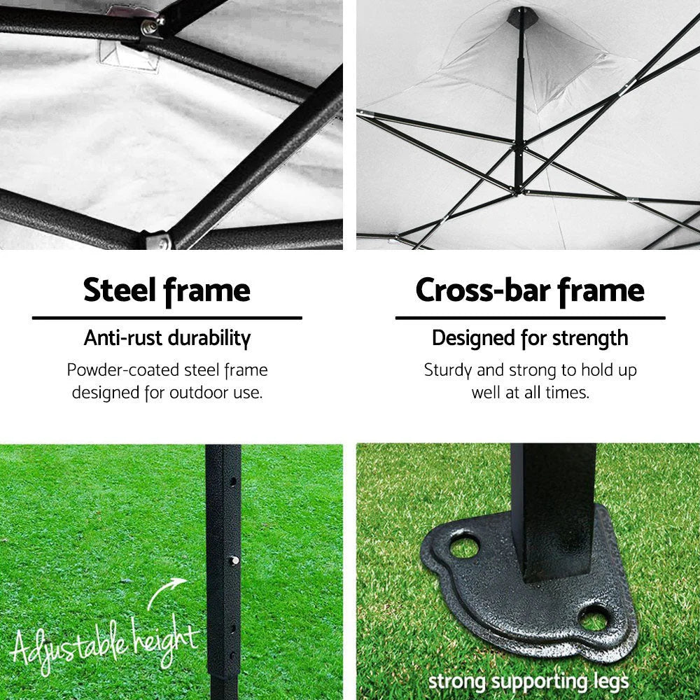 Pop-Up Gazebo Marquee 3x4.5m Folding Wedding Tent Shade