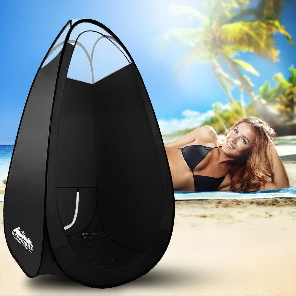 Pop-Up Tanning Tent Portable Black - Spray Tan