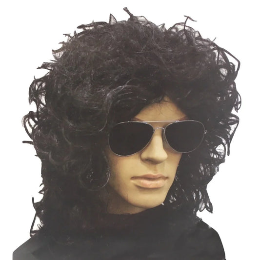 POPSTAR WIG Punk Costume Party Fancy Curly Long Hair Rock