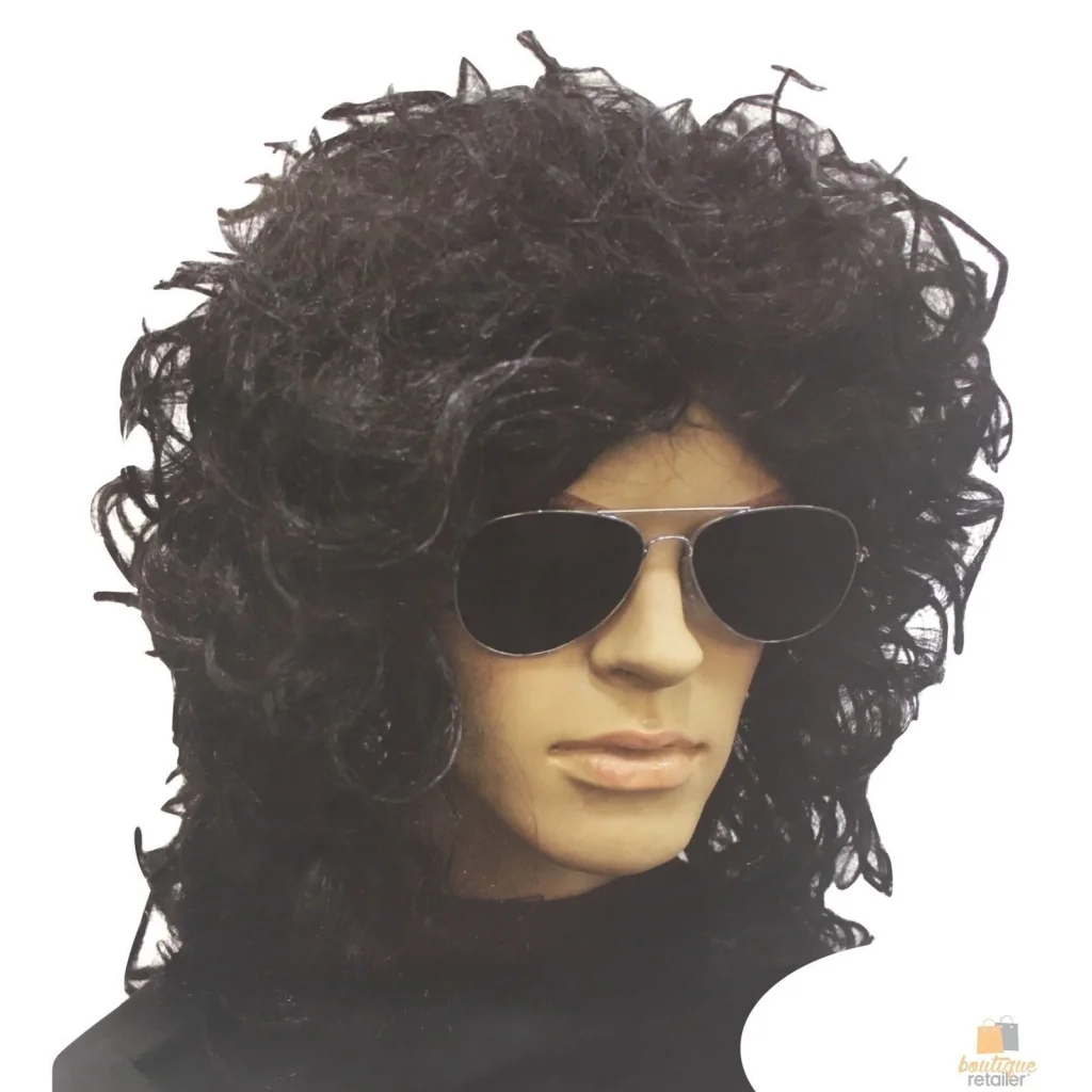 POPSTAR WIG Punk Costume Party Fancy Curly Long Hair Rock