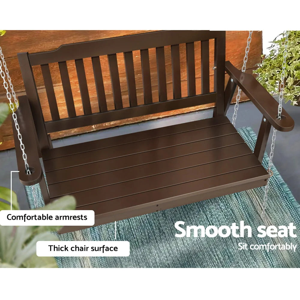 Porch Swing Chair with Chain Garden Bench Outdoor Furniture