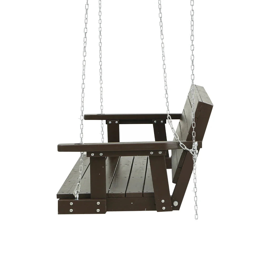 Porch Swing Chair with Chain Outdoor Furniture 3 Seater