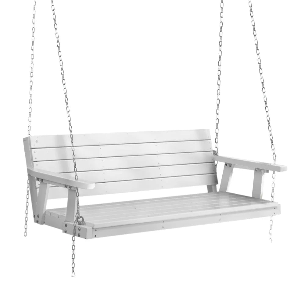 Porch Swing Chair with Chain Outdoor Furniture 3 Seater