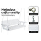 Porch Swing Chair with Chain Outdoor Furniture 3 Seater Bench - Wooden White shown for product comparison