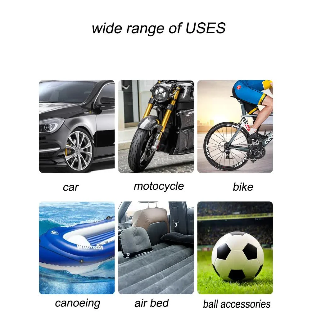 Portable 12V Digital Tire Inflator Air Compressor with LED