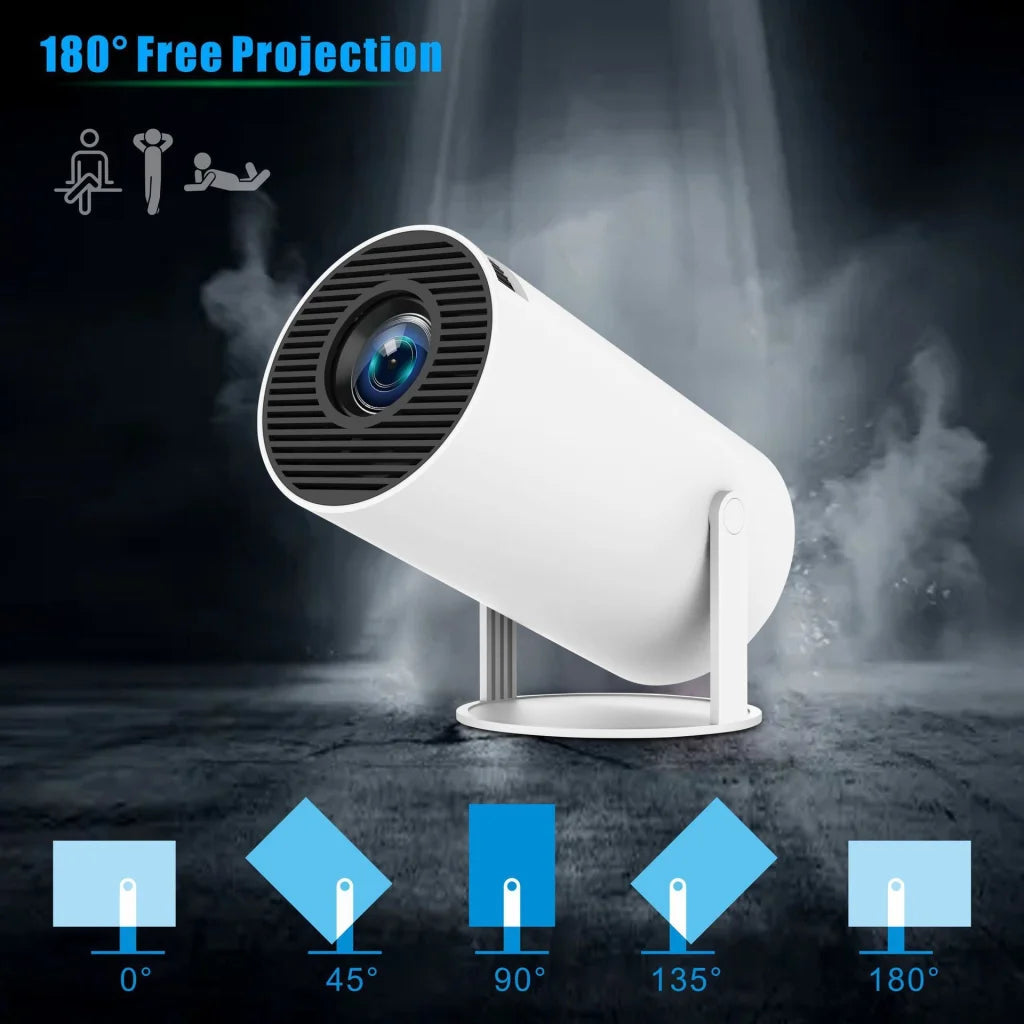 Portable 180 Degrees Adjustable Mini Projector - Full HD