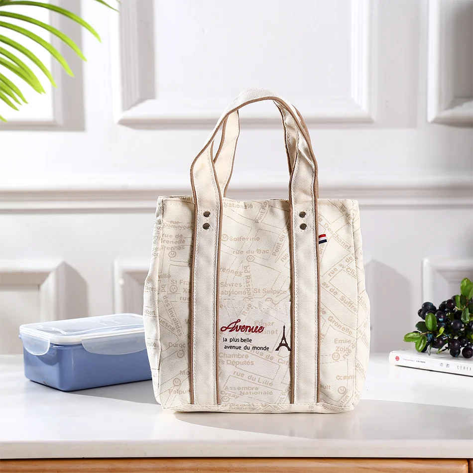 Portable 22*11.5*25cm Insulated Lunch Bag Food Container