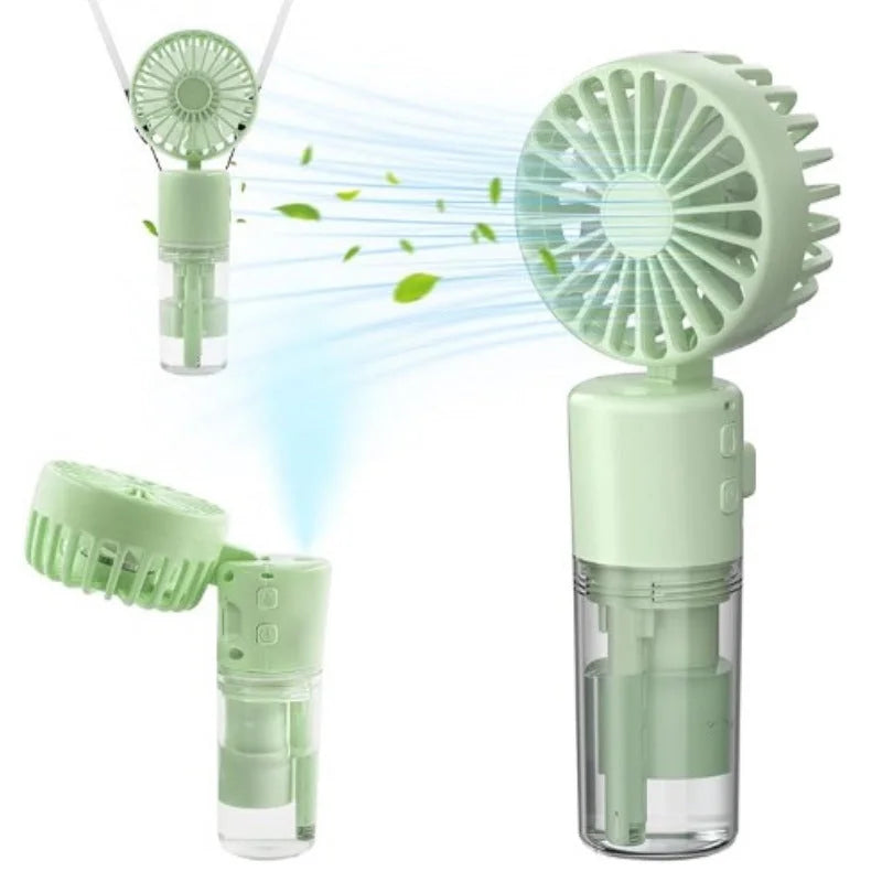 Portable 4-Speed Mini Spray Fan with Moisturizing Function