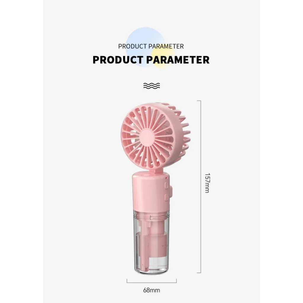 Portable 4-Speed Mini Spray Fan with Moisturizing Function
