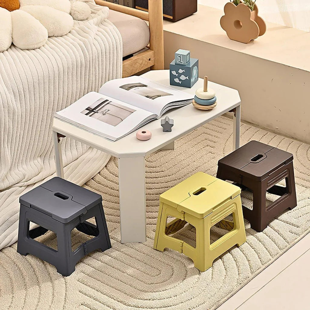 Portable Adjustable Folding Plastic Stool Retractable