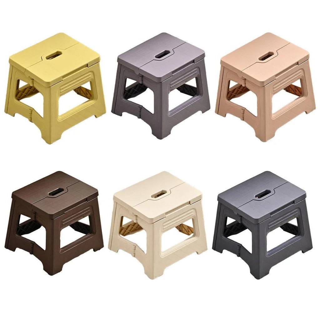 Chair with adjustable folding stool retractable