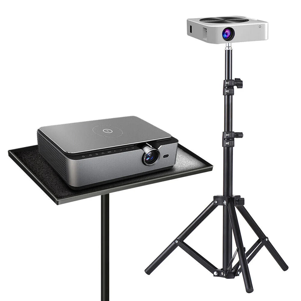 Adjustable laptop projector with stand tripod tray electronics
