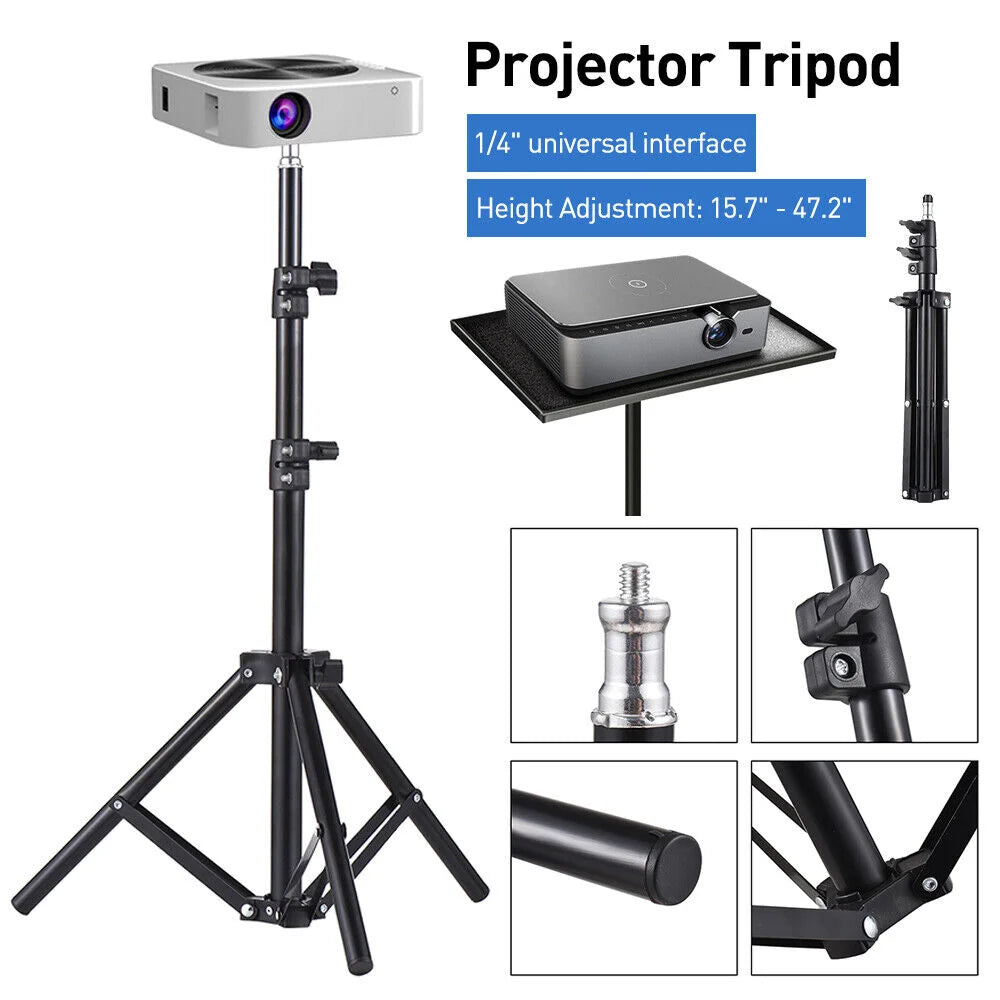 Adjustable laptop projector with tabletop and support frame