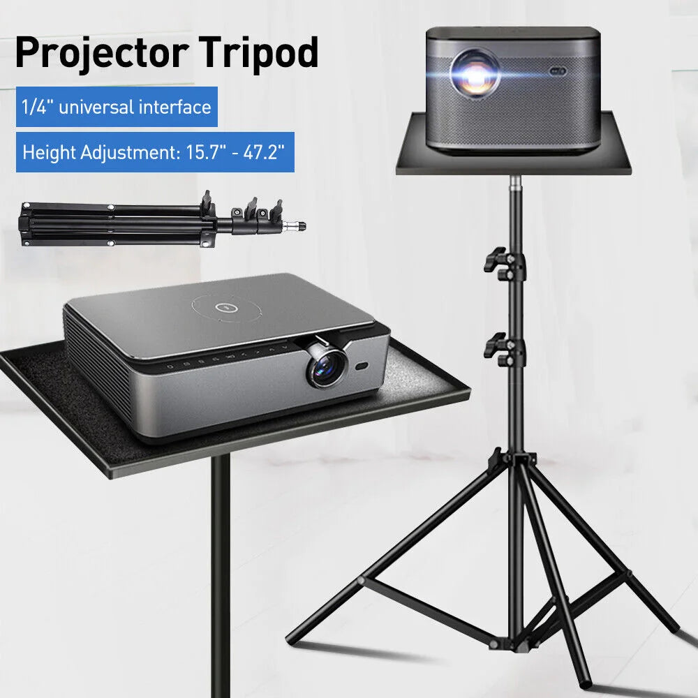 Adjustable laptop projector with stand tripod tray electronics computer