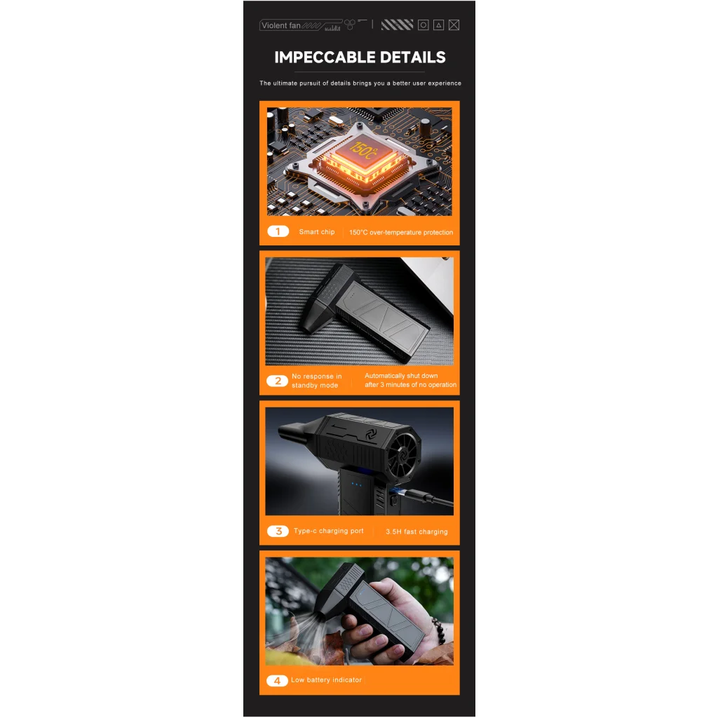 Portable Air Blower - Multi-Use for Computer Car Outdoor