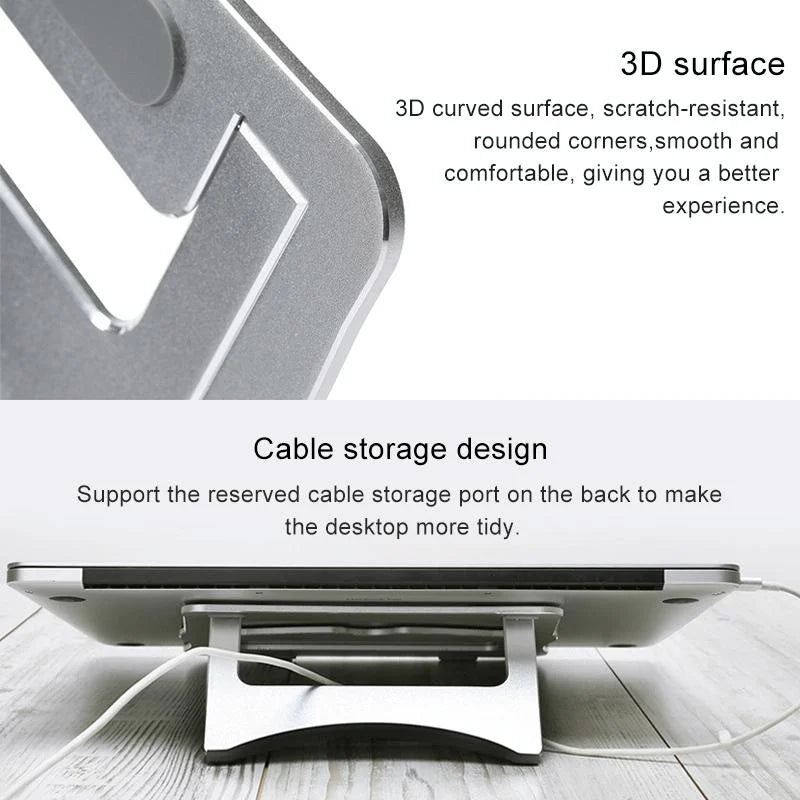 Portable Aluminum Laptop Stand - Simple & Stylish - Rose