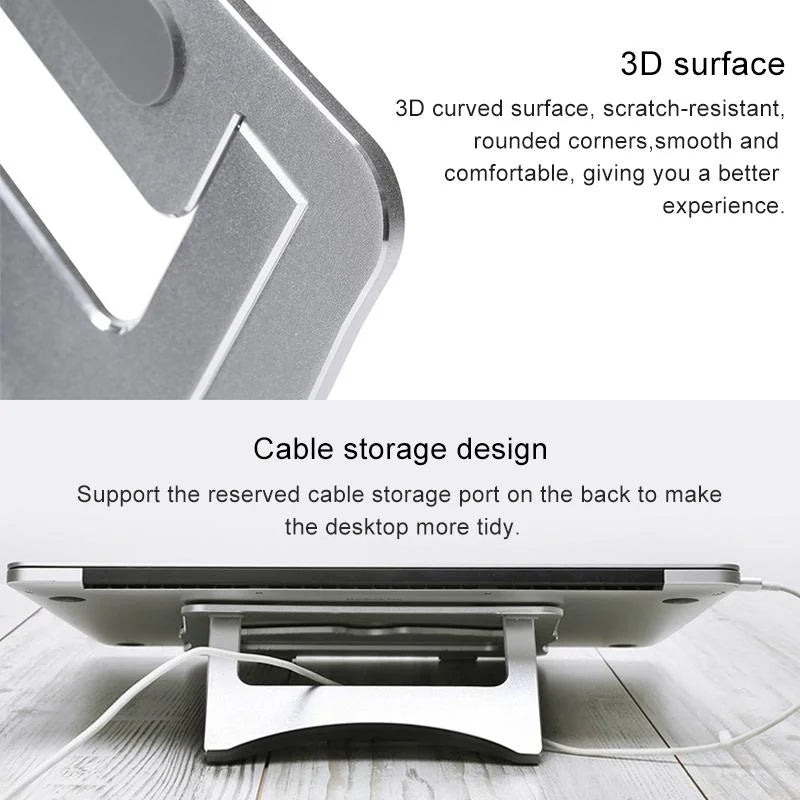 Portable Aluminum Laptop Stand - Simple & Stylish - Rose