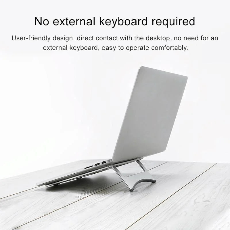 Portable Aluminum Laptop Stand - Simple & Stylish - Rose