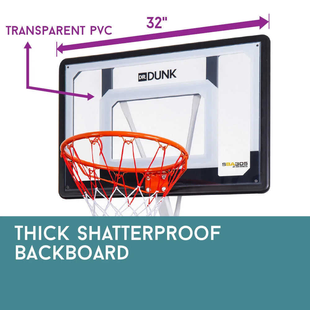 Portable Basketball Hoop Stand System Height Adjustable Net