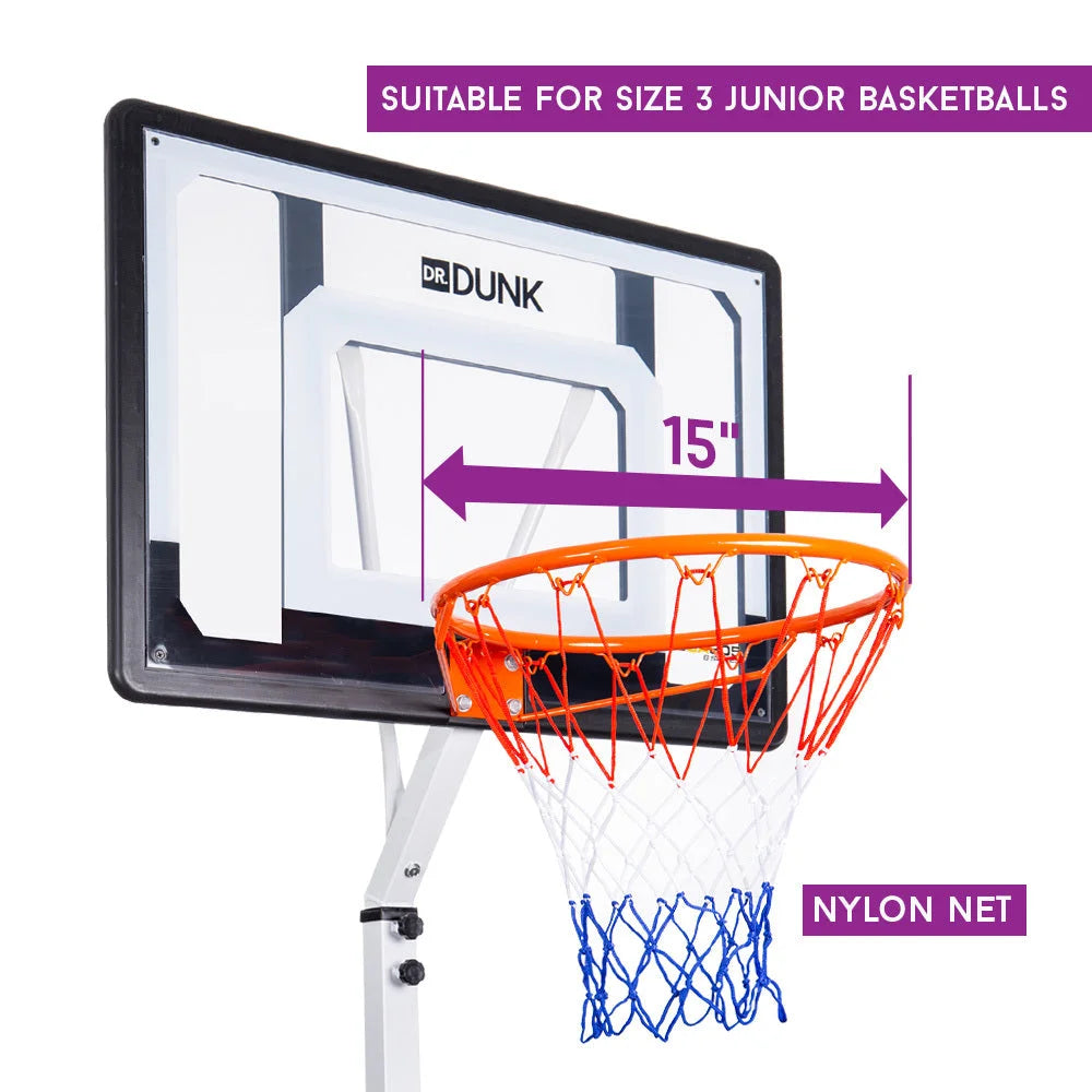 Portable Basketball Hoop Stand System Height Adjustable Net