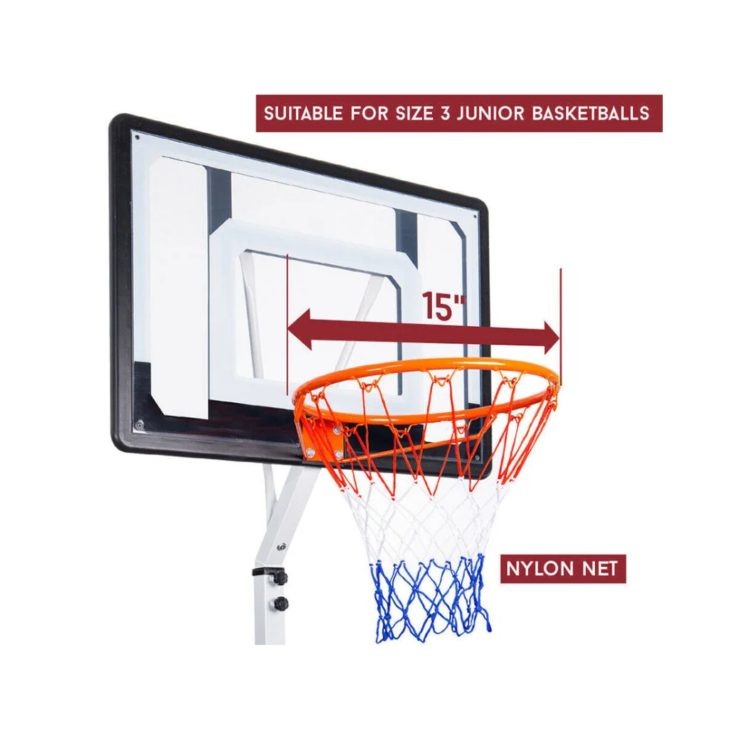 Portable Basketball Hoop Stand System Height Adjustable Net