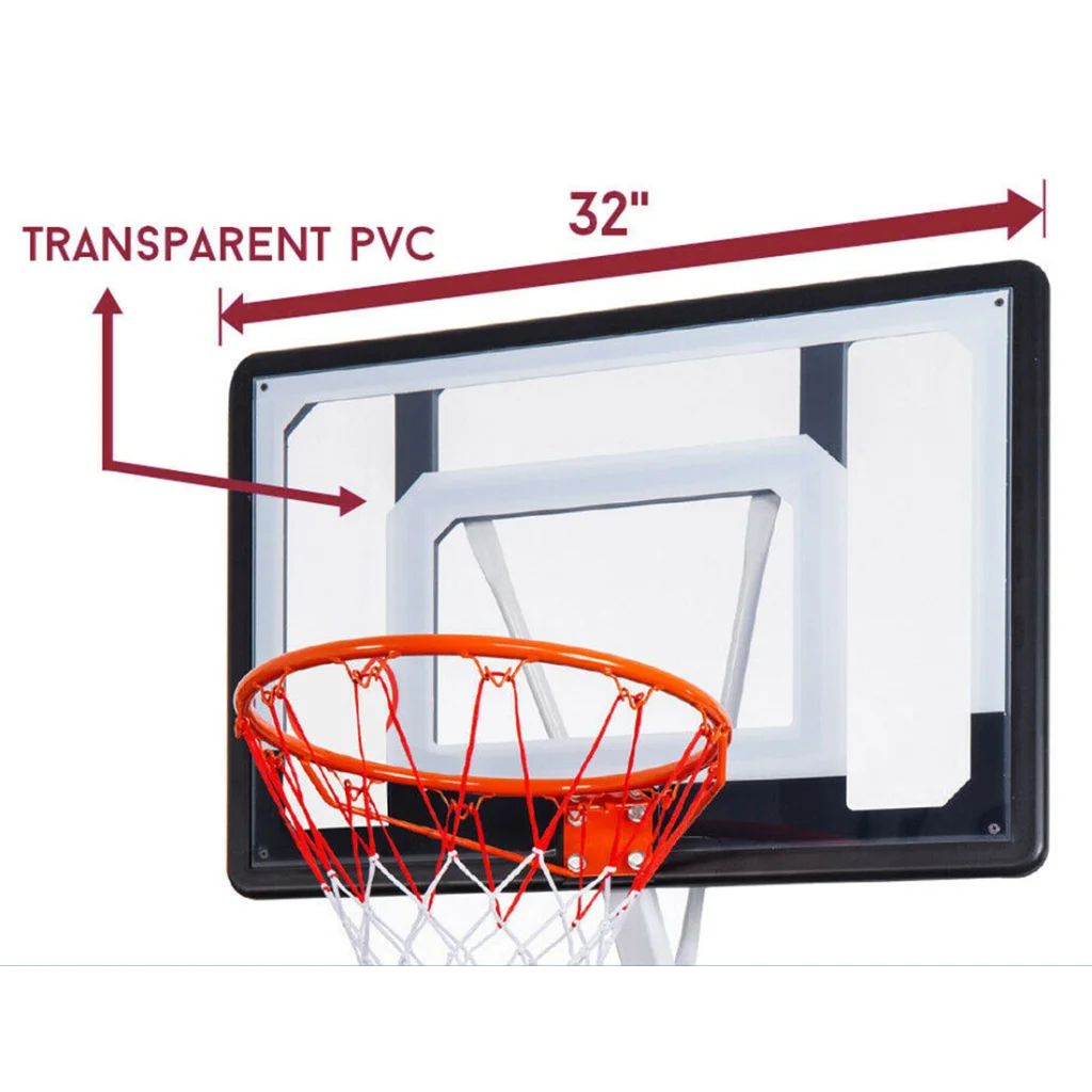 Portable Basketball Hoop Stand System Height Adjustable Net