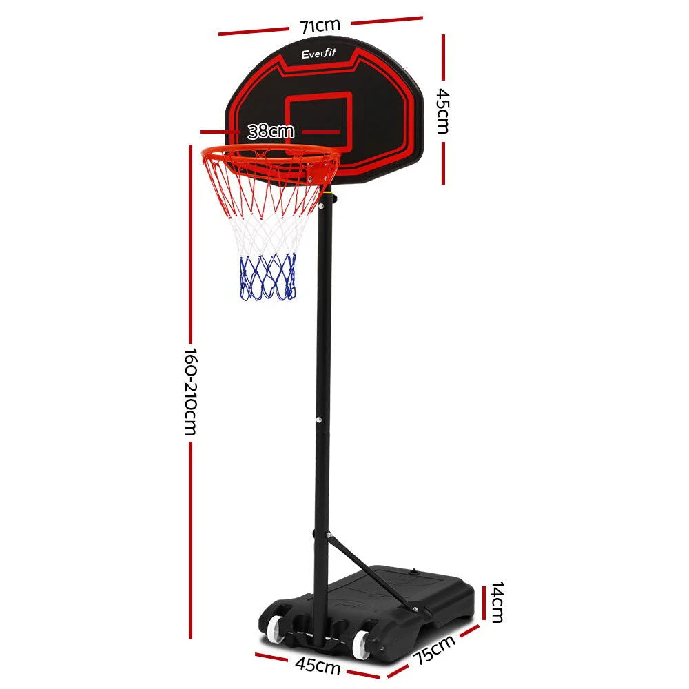 Portable Basketball Stand Hoop System 2.1M - Adjustable Rim
