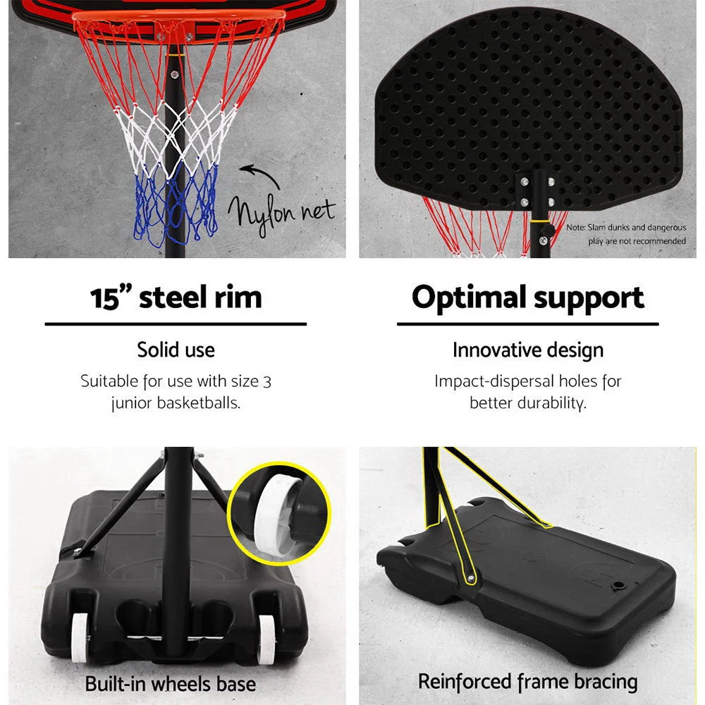 Portable Basketball Stand Hoop System 2.1M - Adjustable Rim
